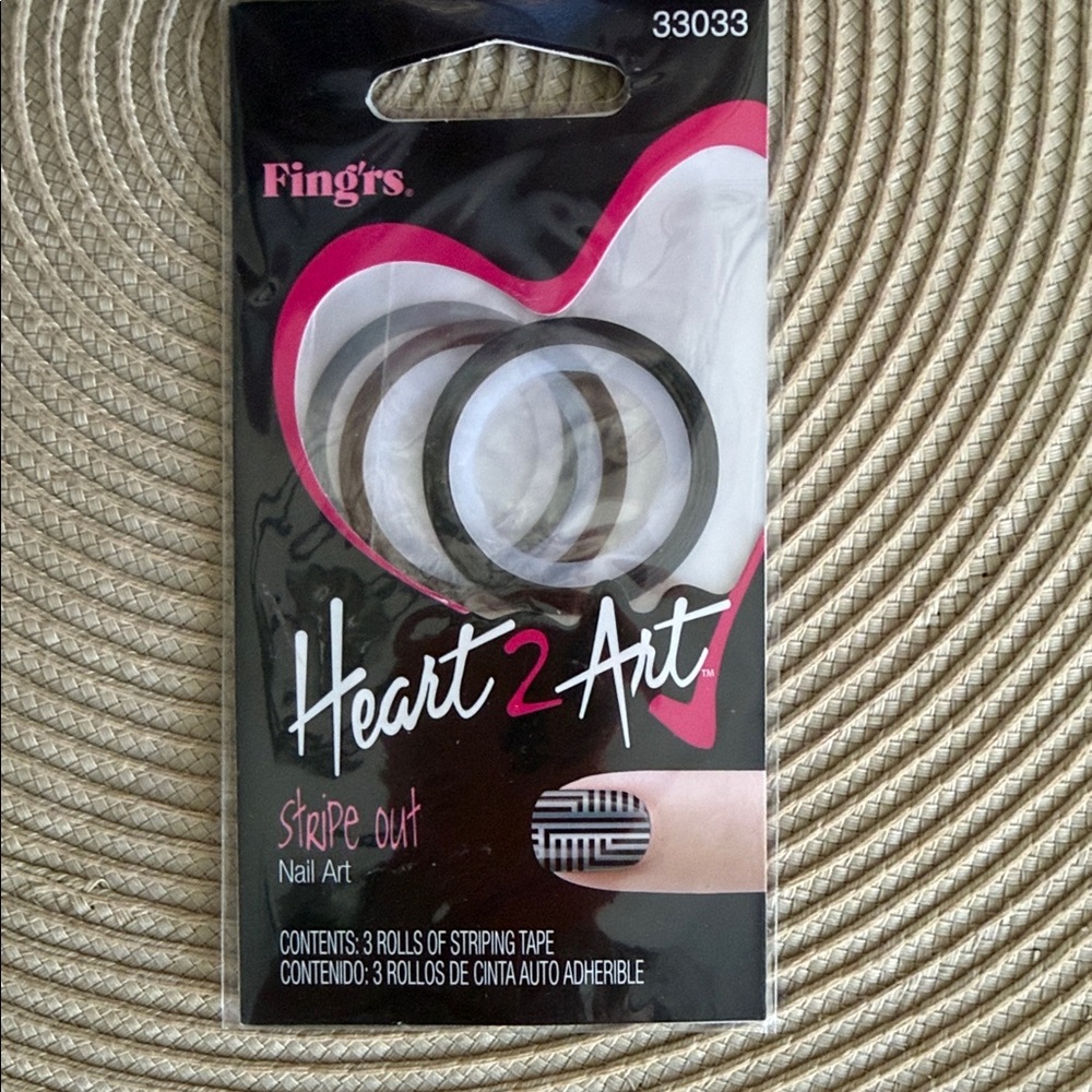 Fing'rs Heart 2 Art Striping Tape - Black & White